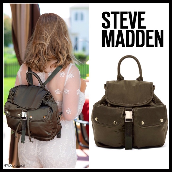 Steve Madden Handbags - STEVE MADDEN SATIN DUO POCKETS MINI BACKPACK